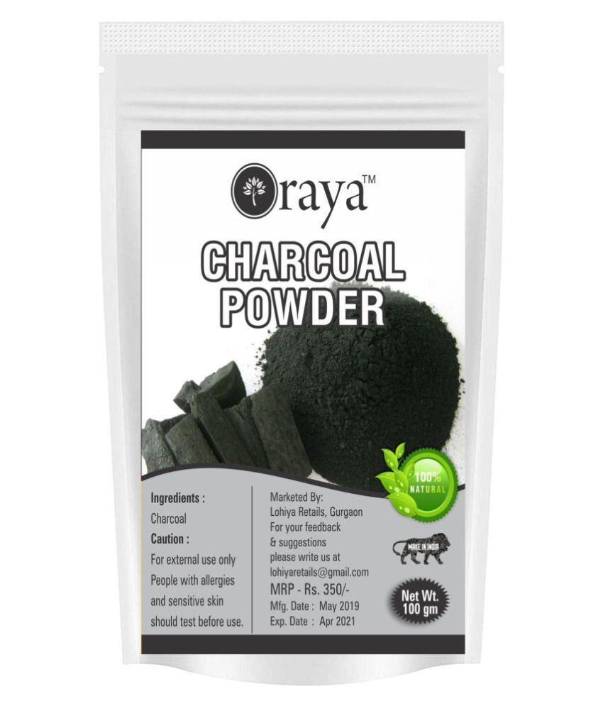     			ORAYA Activated Charcoal Powder Face Pack Mask 100 gm