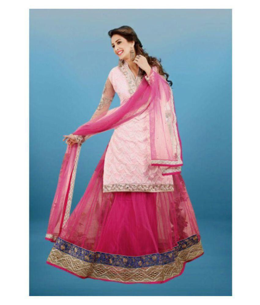 chiffon sharara suits