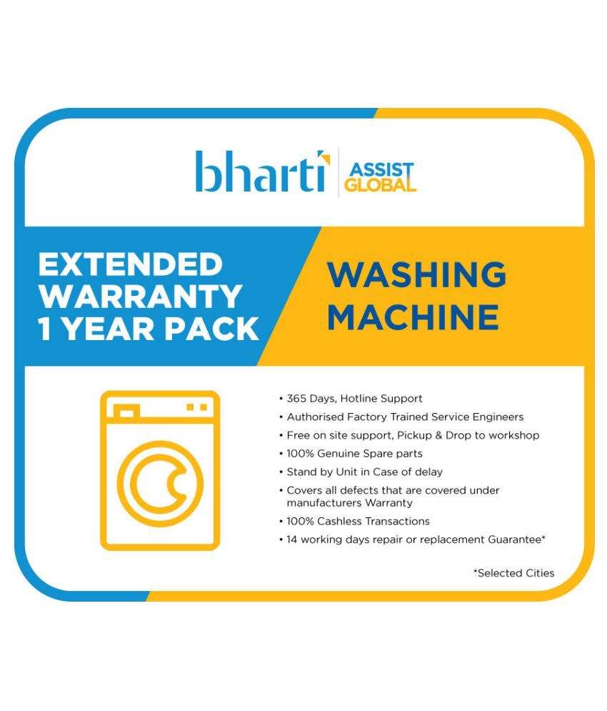 Buy Bharti Assist Global Washing Machines Extended Warranty 1 12000