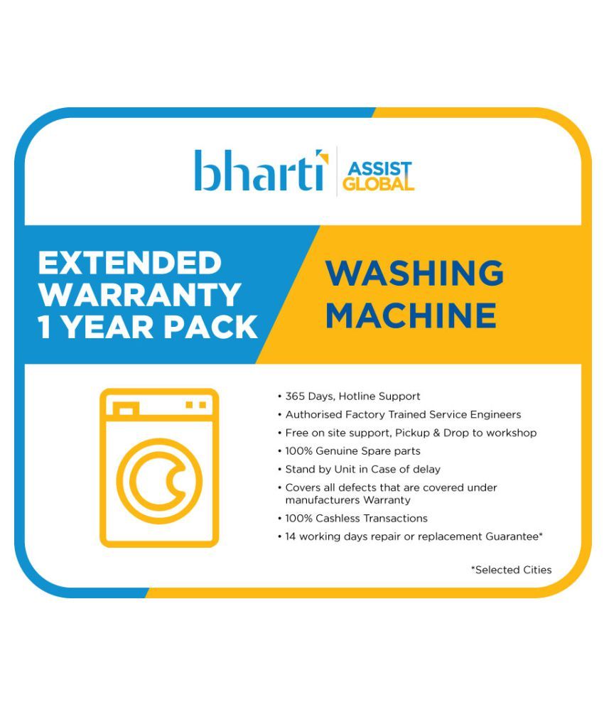 Buy Bharti Assist Global Washing Machines Extended Warranty 20001