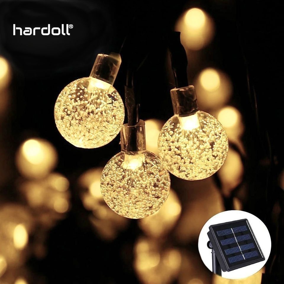 Hardoll 30 LED 20 ft Solar Crystal Ball Fairy String