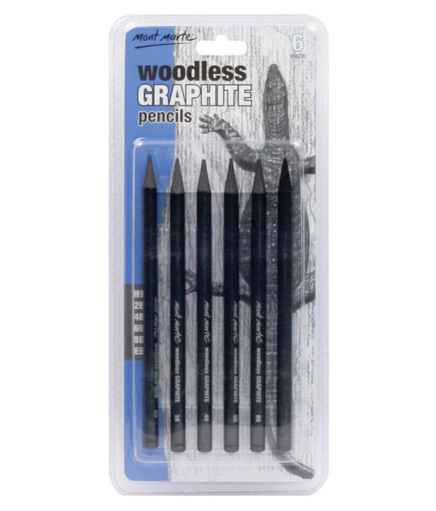 Mont Marte Woodless Graphite Pencils 6pce Buy Online at Best Price in