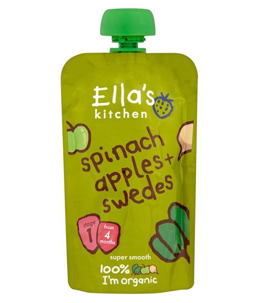 Ella's Kitchen Spinach Apples & Swedes Snack Foods for Under 6 Months ( 120 gm ) Buy Ella's