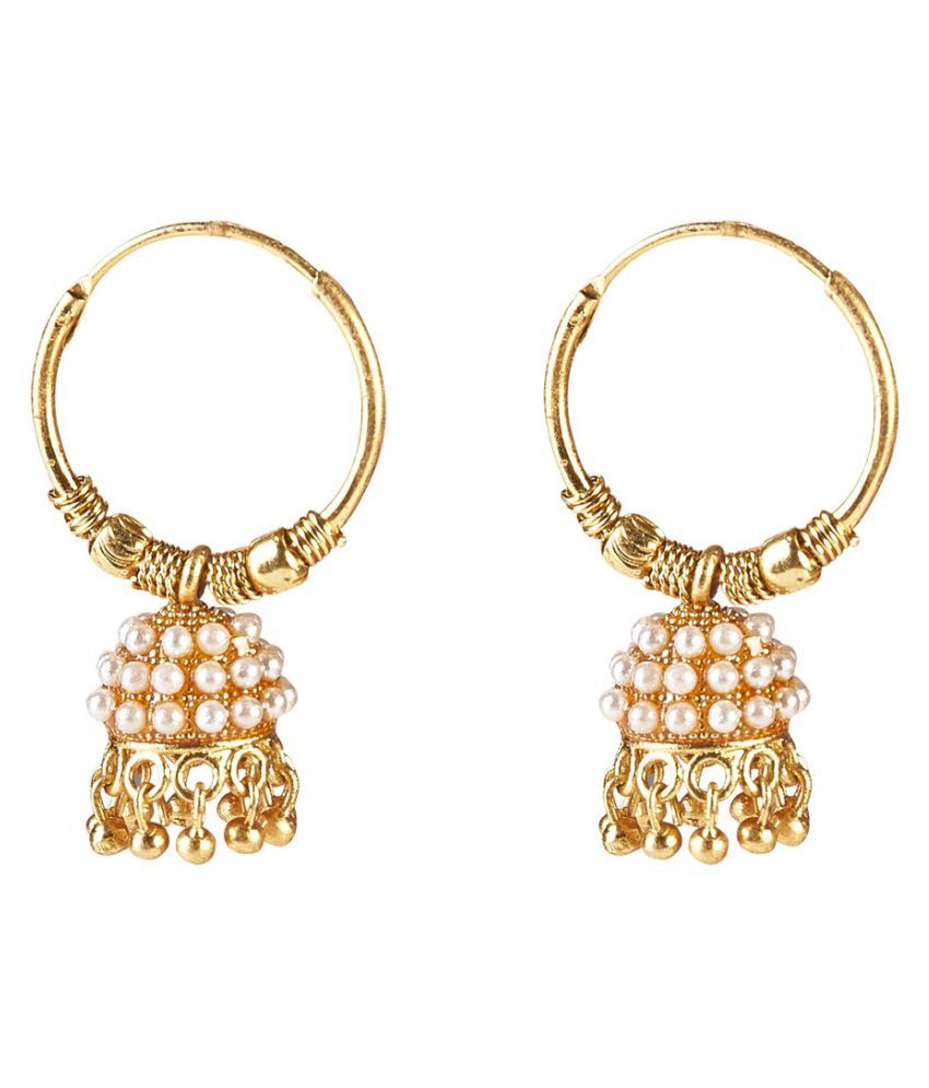 moti hoop earrings