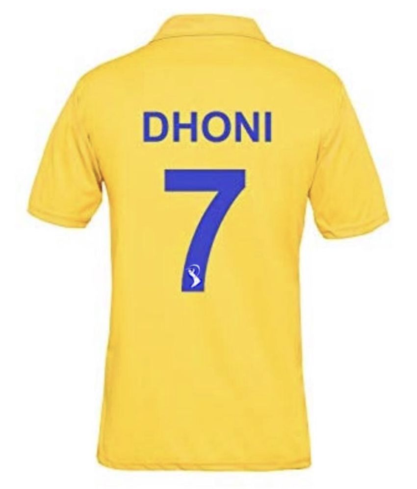 Chennai Super Kings IPL Dhoni 7 Printed Jersey: Buy Online at Best ...