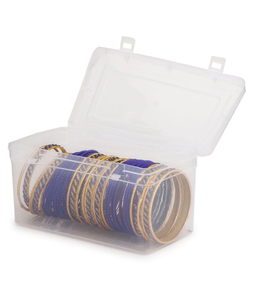     			Colorful Designer Bangle Set With Golden Bangles For Party And Daily Use (With Safety Cum Carry Box) Unbreakable018