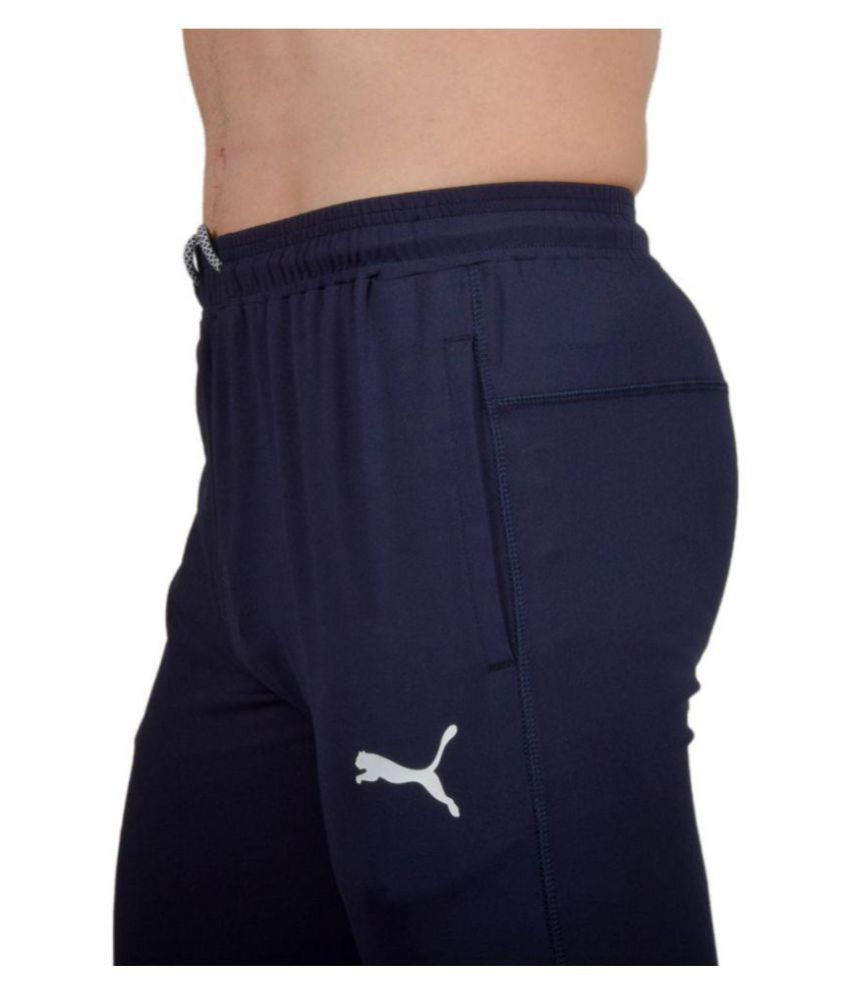 puma navy blue track pants