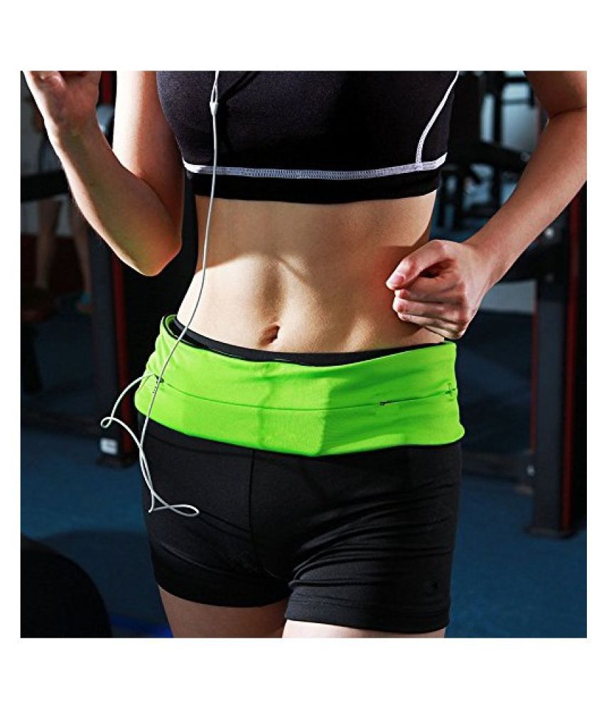 JERN Running Stretchable Sports Band Waist Bag with Zipper for Phones ...