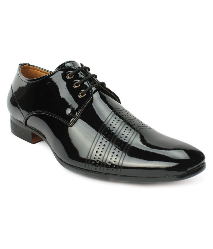 Shoe Hawk Party Artificial Leather Black Formal Shoes Price in India ...