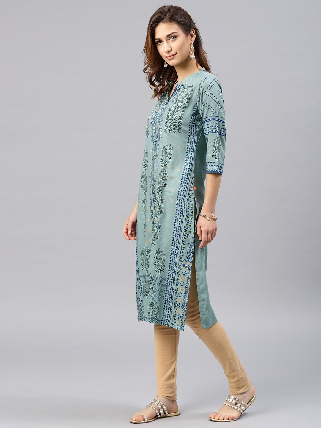 green rayon kurti