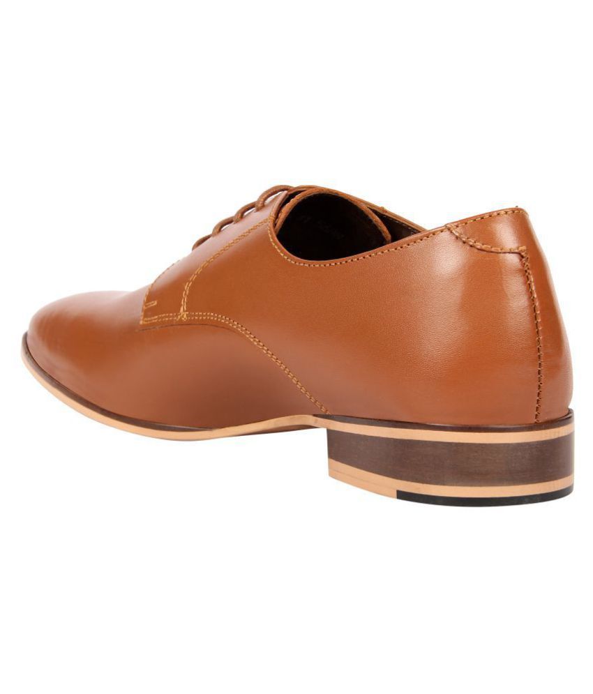 franco leone tan derby shoes