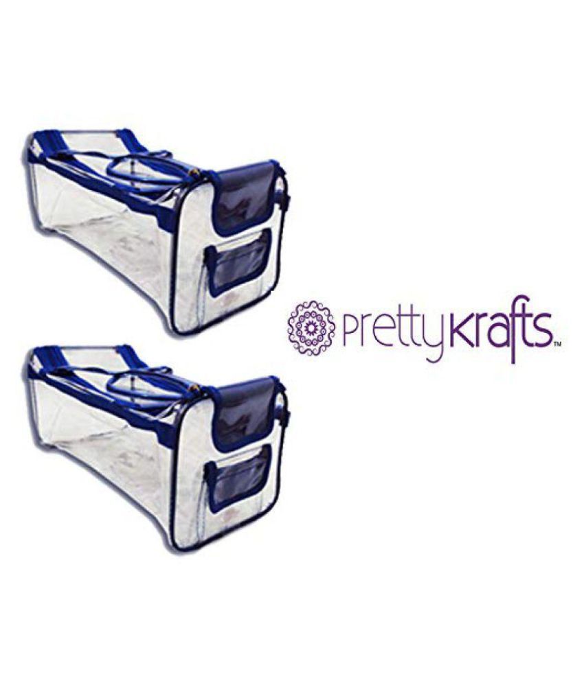     			PrettyKrafts Blue Vanity Kit and pouches - 2 Pcs