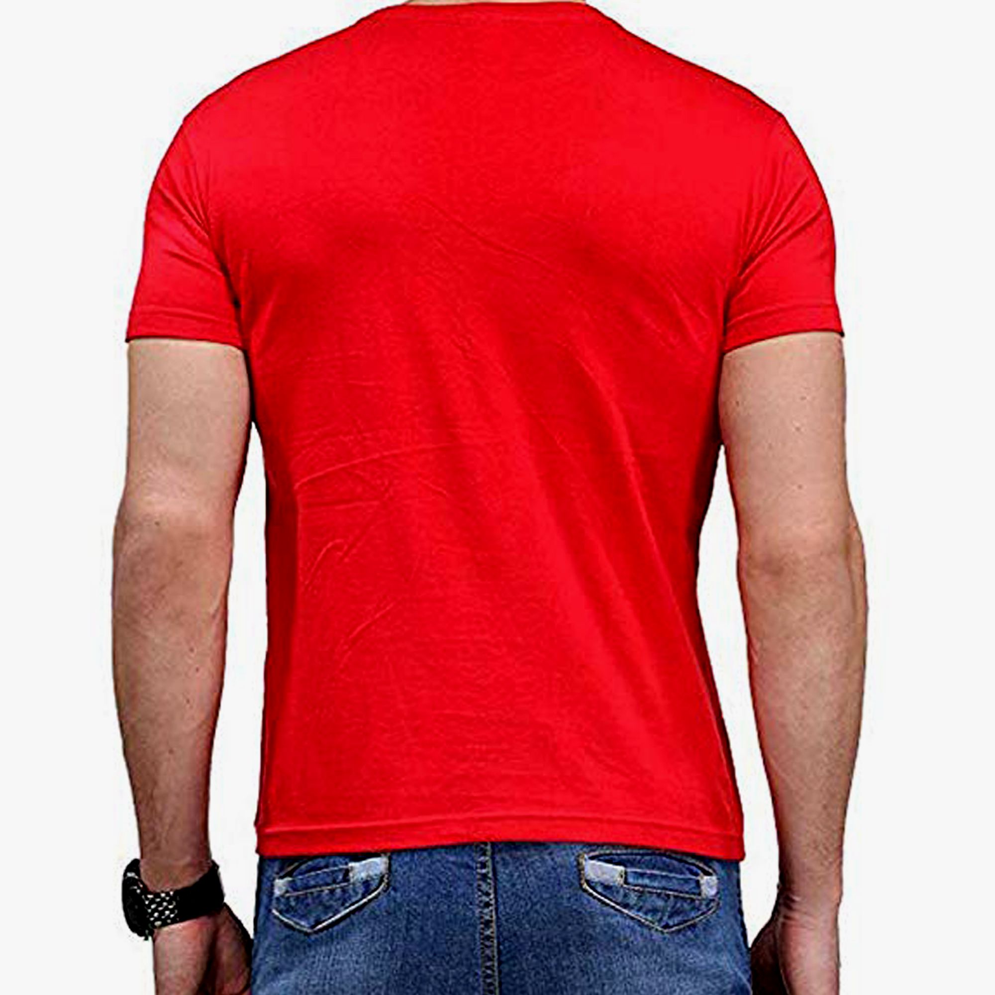 DEM Trends Mens Red Tshirts Half Sleeve | M Size t Shirts for Men | Red ...