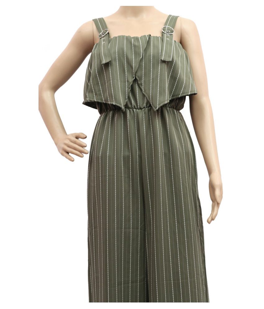 green chiffon jumpsuit