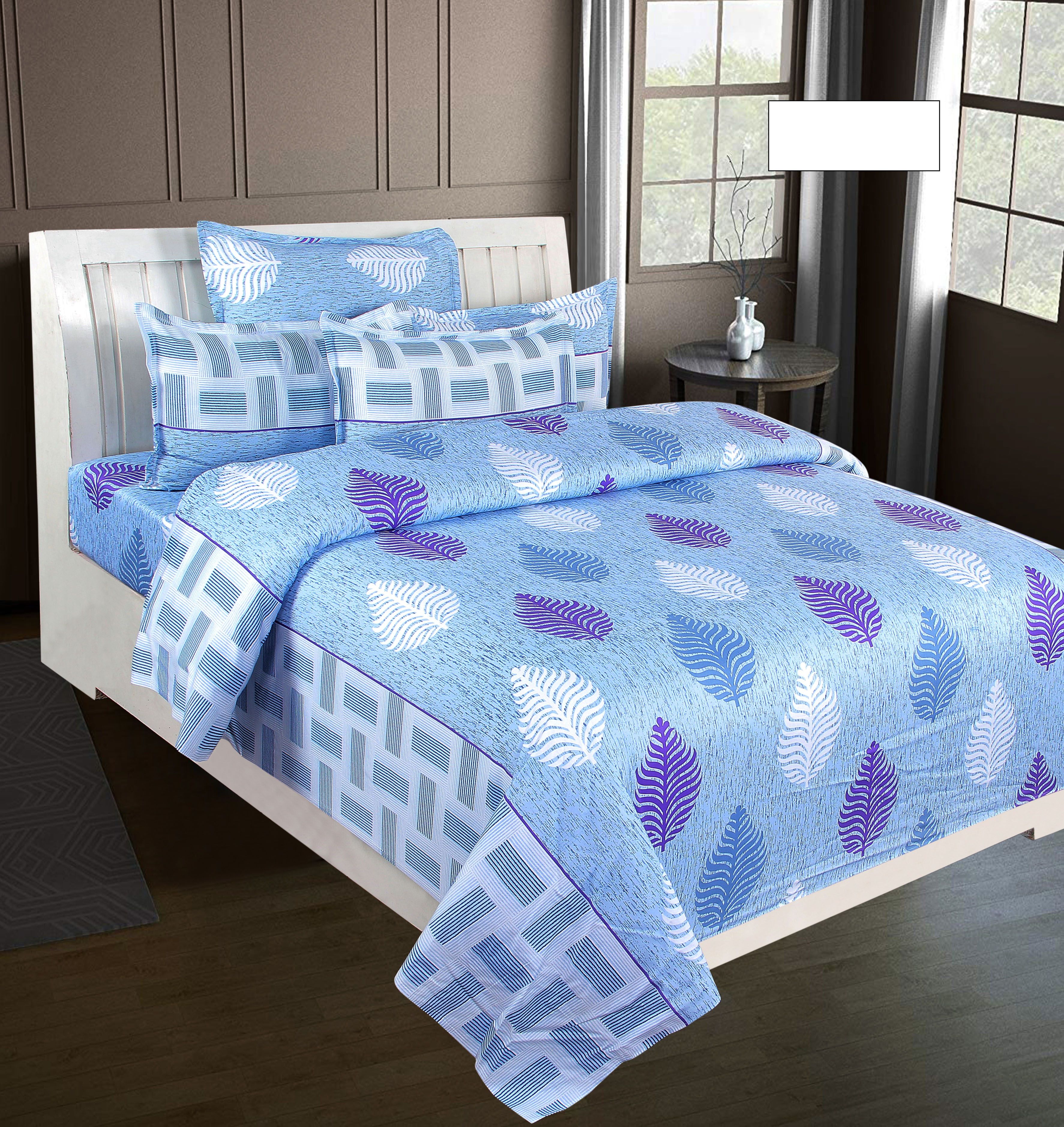 Beautiful Homes Cotton Double Bedsheet with 2 Pillow Covers Buy