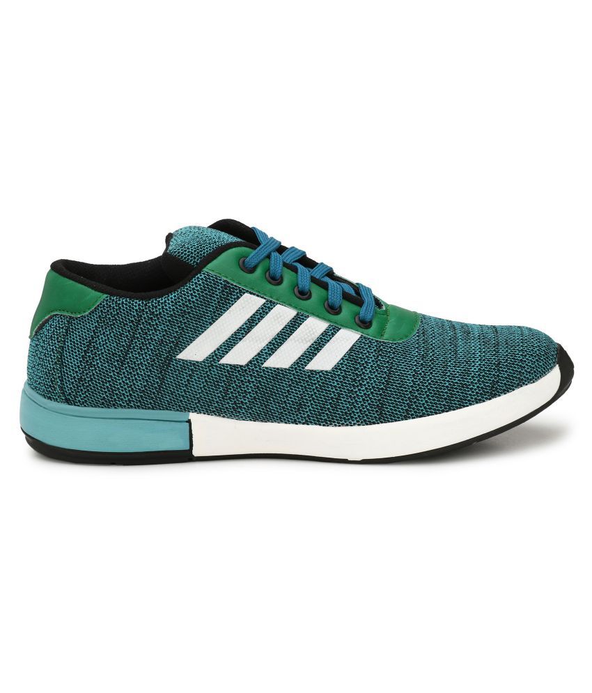 turquoise and grey sneakers