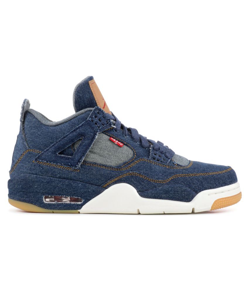 AIR JORDAN 4 retro levis Navy Basketball Shoes - Buy AIR JORDAN 4 retro  levis Navy Basketball Shoes Online at Best Prices in India on Snapdeal