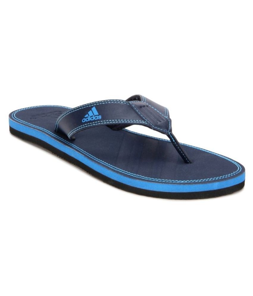 adidas blue slide flip flops