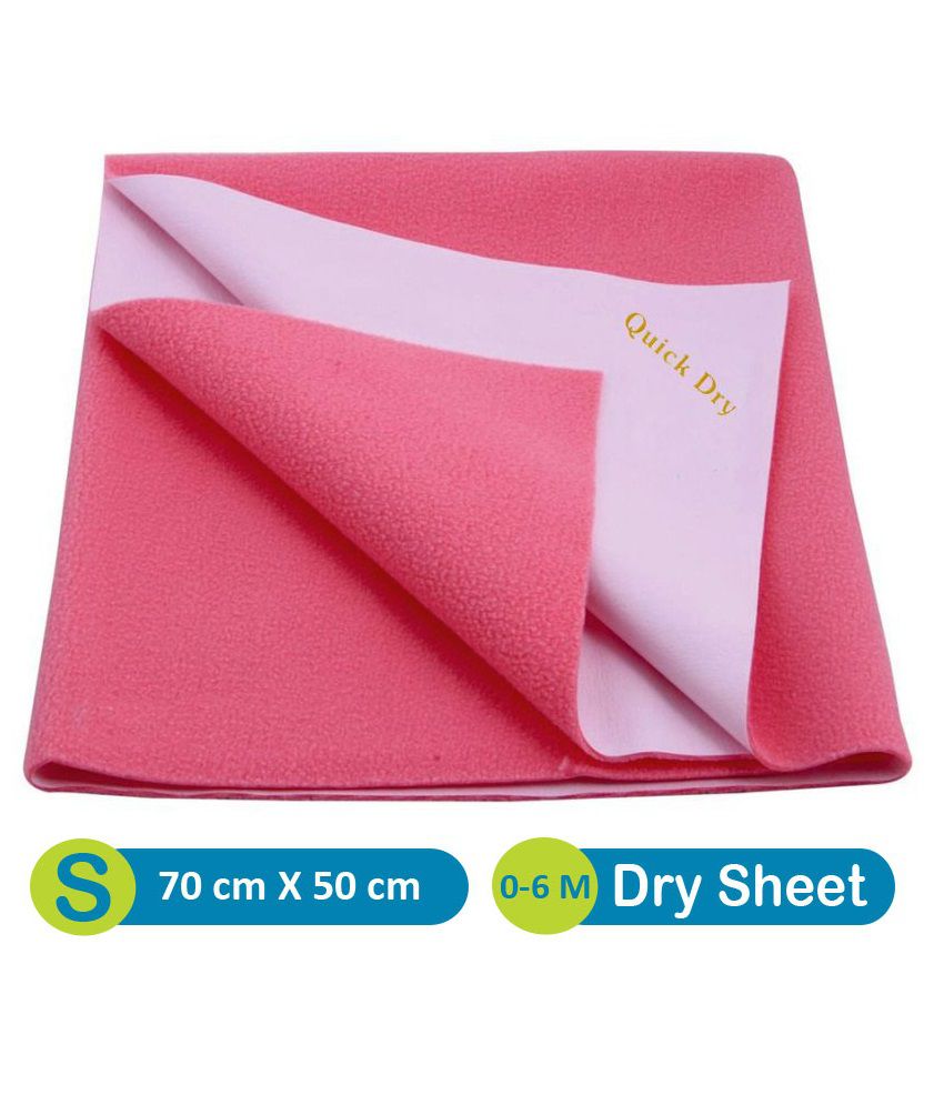 Quick Dry Pink Plastic with Foam Bed Protector Rubber Sheet Waterproof Sheet