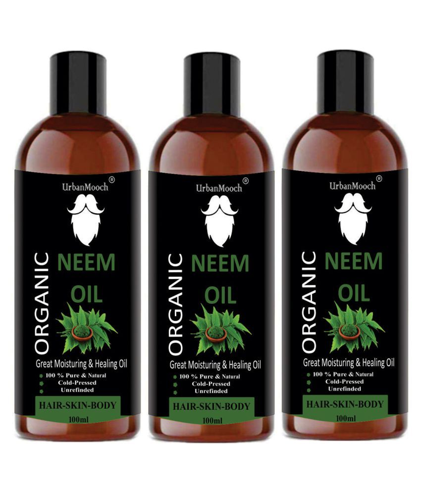     			UrbanMooch 100% Pure Cold Pressed Neem Oil Hair, Skin & Body 300 ml Pack of 3