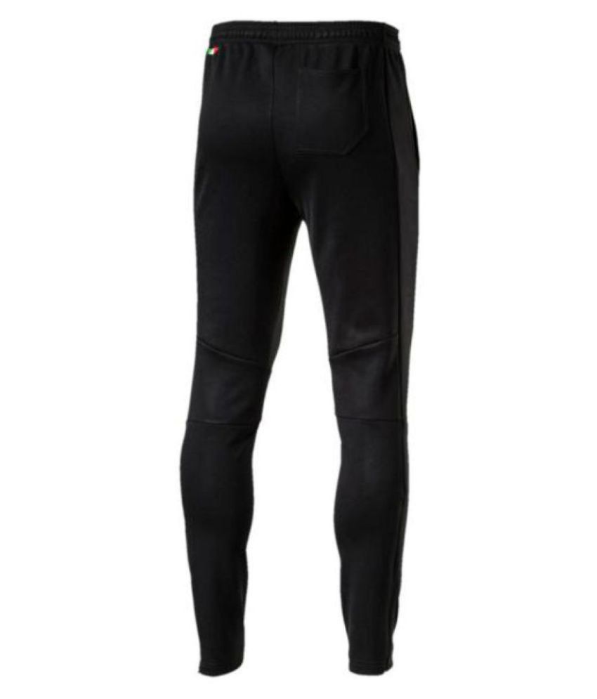 puma black polyester trackpants