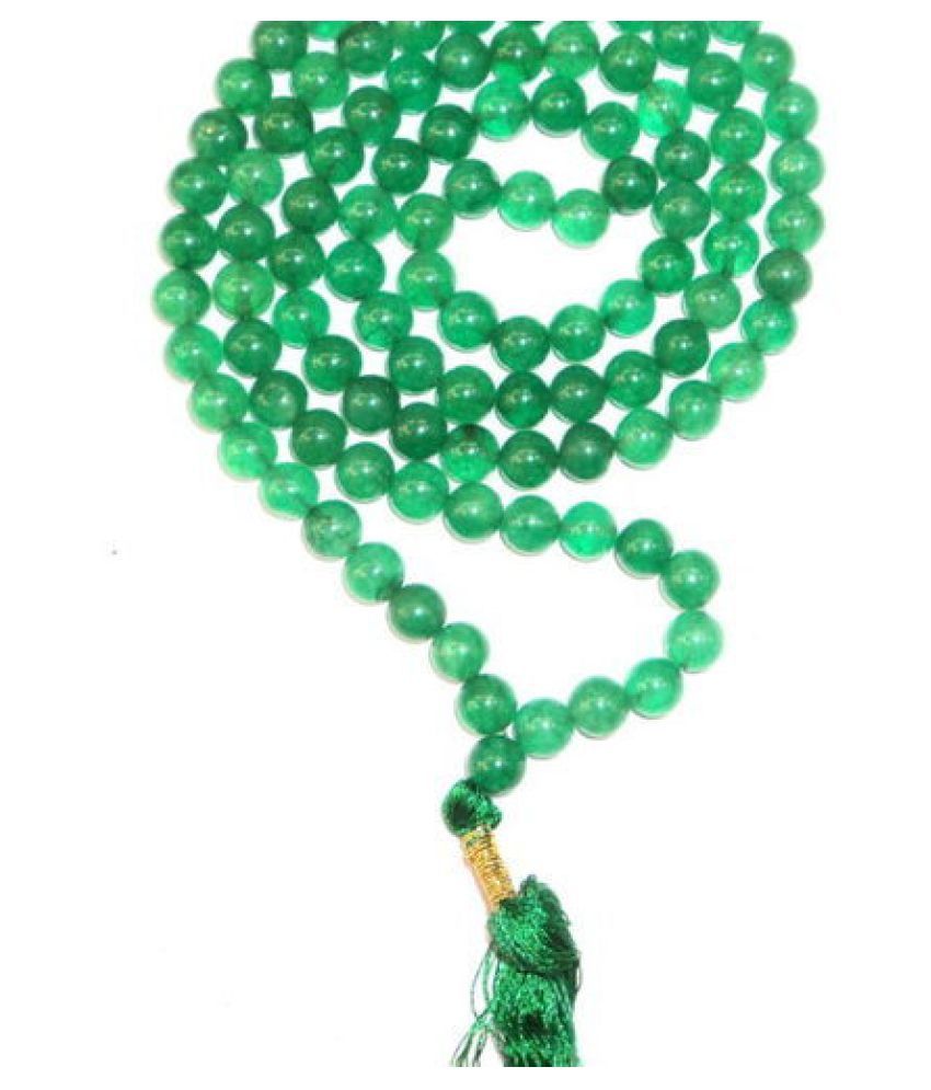 Natural Green Jade 108 Beads Rosary Mala: Buy Natural Green Jade 108 ...