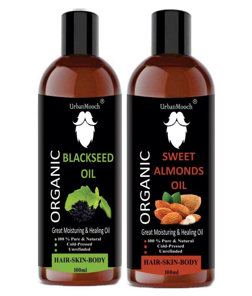     			UrbanMooch 100% Pure & Natural Blackseed(kalonji) Oil & Almond Oil- 200 ml Pack of 3