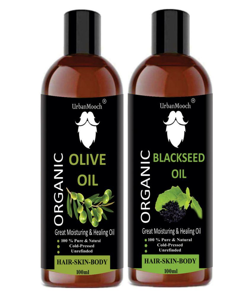     			UrbanMooch 100% Pure & Natural Olive Oil & Blackseed Oil 200 ml Pack of 2