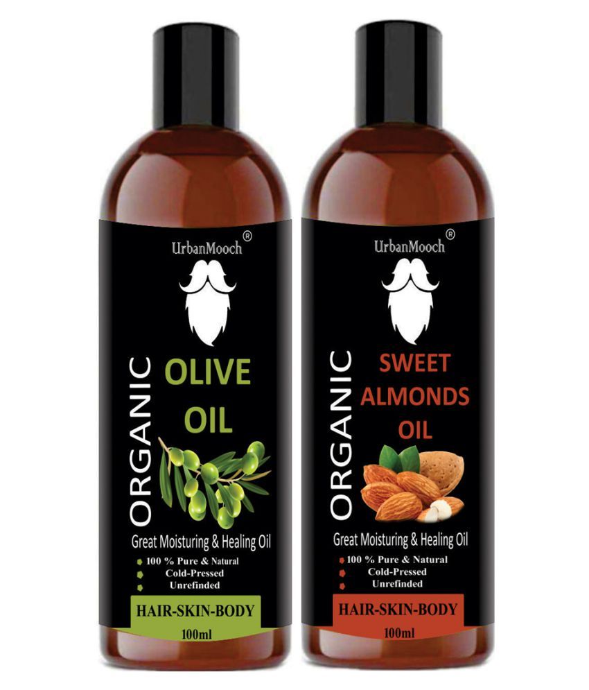     			UrbanMooch 100% Pure & Natural Olive Oil & Sweet Almond Oil- 200 ml Pack of 2