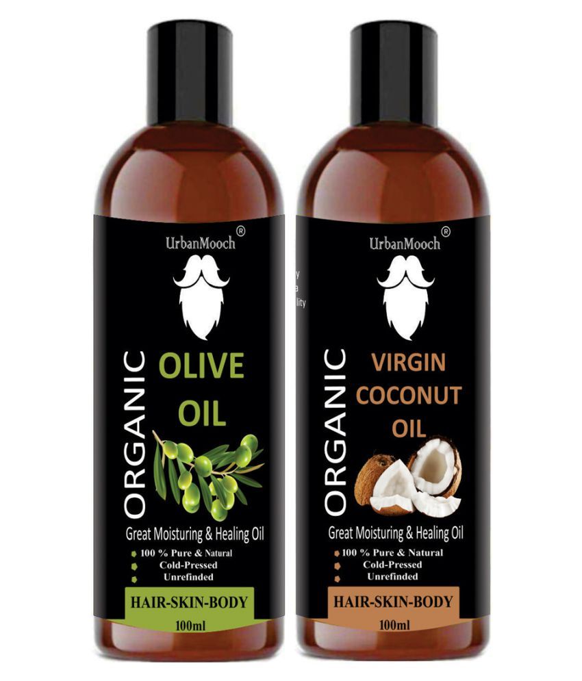     			UrbanMooch 100% Pure & Natural Olive Oil & Coconut Oil- 200 ml Pack of 2