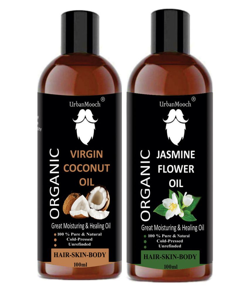     			UrbanMooch 100% Pure & Natural Virgin Coconut Oil & Jasmine Oil- 200 ml Pack of 2