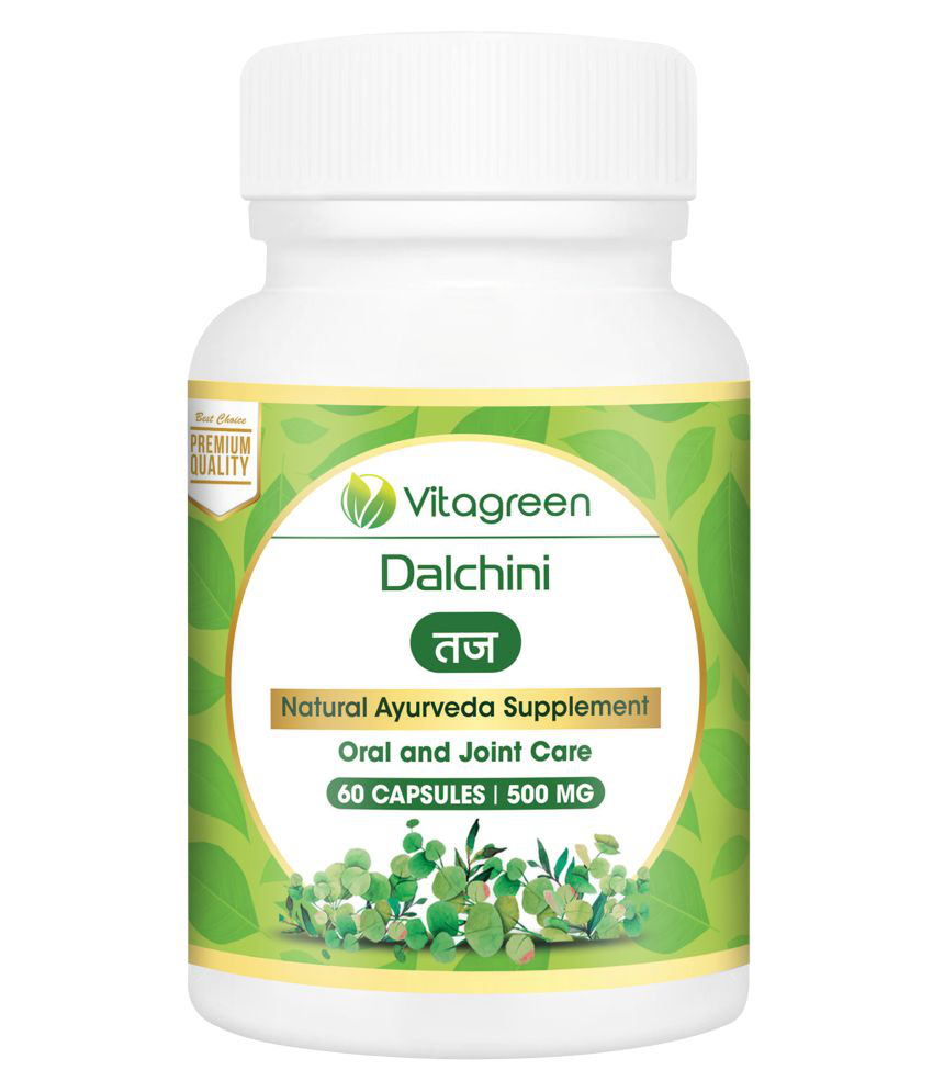 VitaGreen DALCHINI 60 Capsule 500 mg Pack of 3: Buy VitaGreen DALCHINI ...