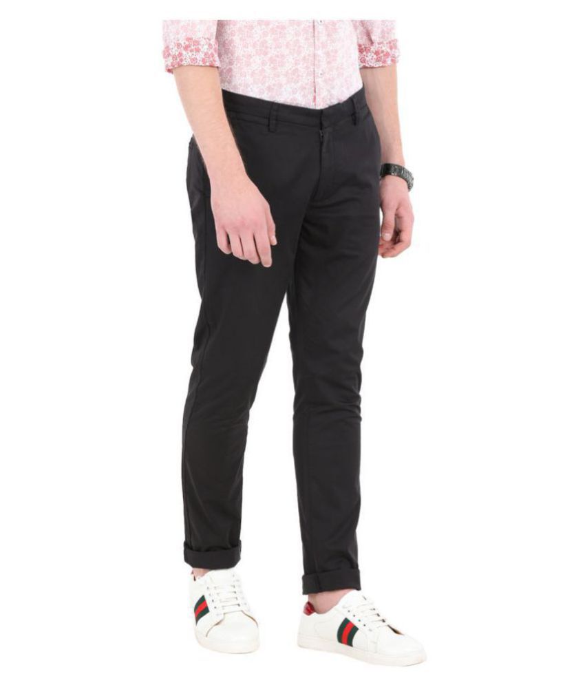 spykar slim fit cotton joggers