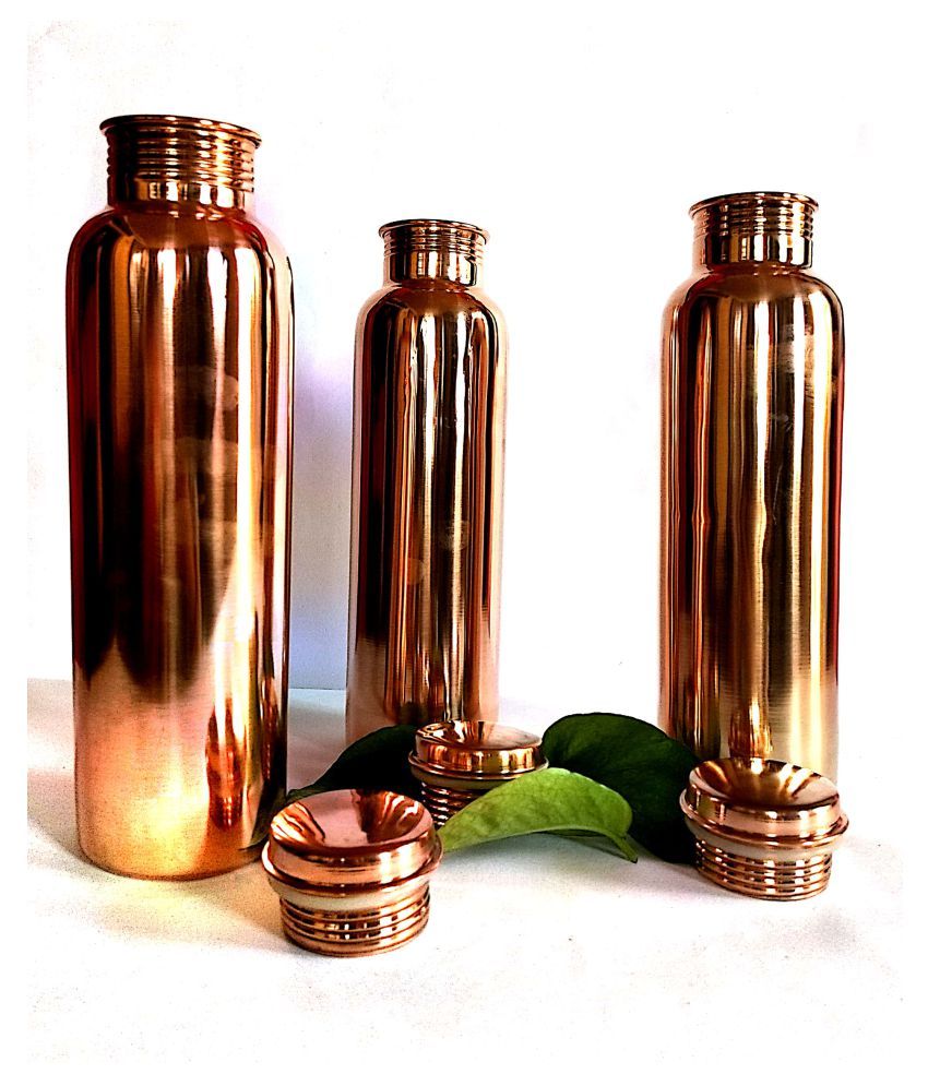 new-raj-enterprises-plain-copper-bottle-set-of-3-brown-1000ml-ml-copper