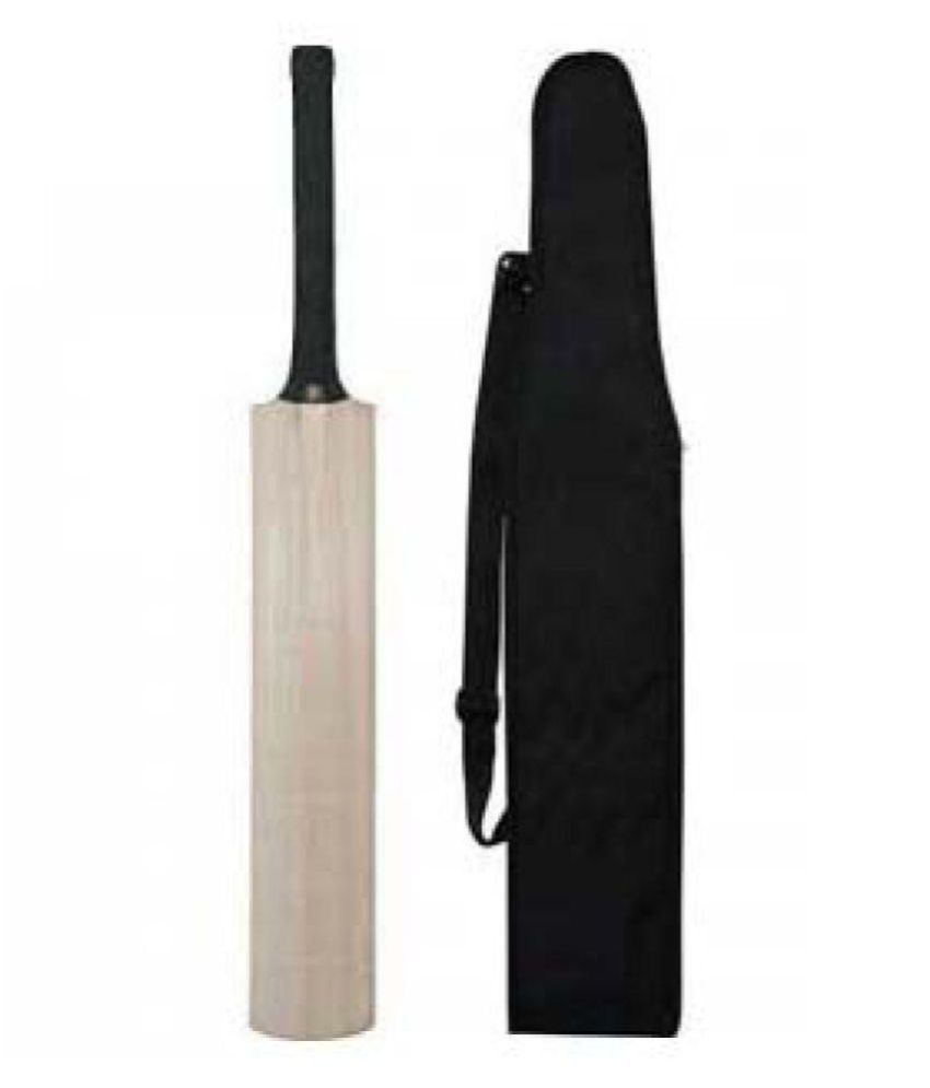 Emm Emm Finest Popular Willow Cricket Bat (Full Size) With Full Cover for Tennis Ball Matches
