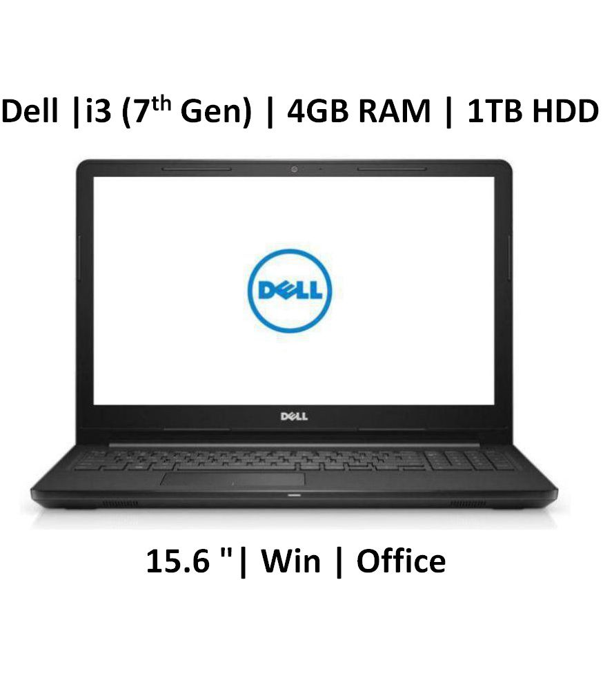 Dell Inspiron 3567 Notebook Core i3 (7th Gen) / 4GB RAM / 1TB HDD / 39.62cm(15.6) / Windows 10 Home...