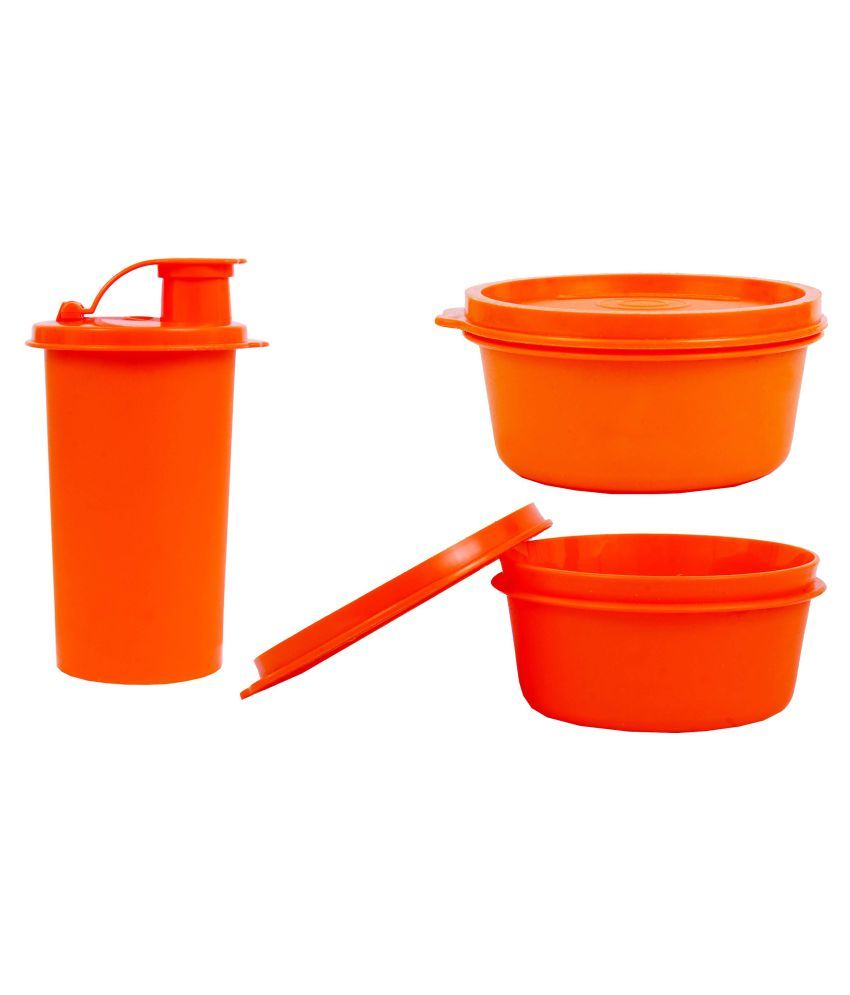 Technoware No. 1562 Combi Plastic Lunch Box, Orange: Buy Online at Best ...