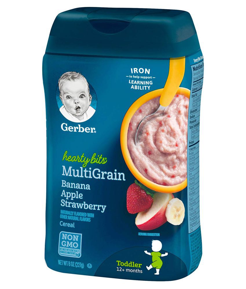 Gerber Multigrain Banana Apple Strawberry Infant Cereal for 12 months