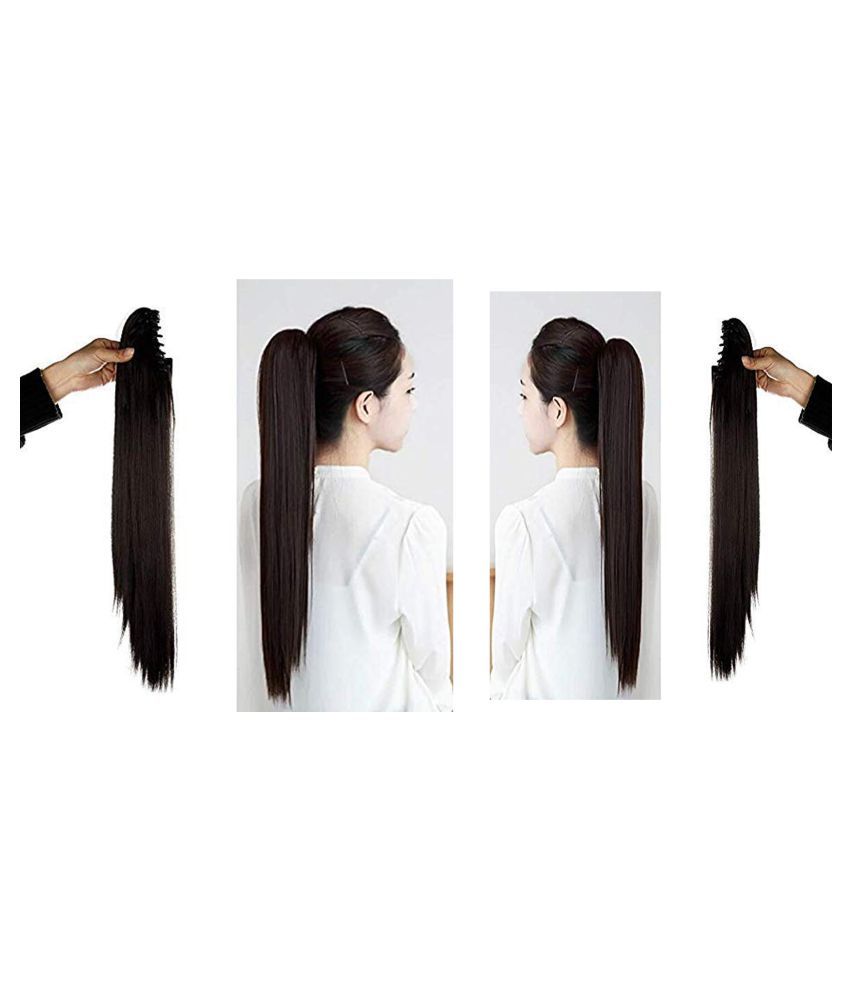     			RITZKART Micro Ring Hair Extension 2 pcStraight cluture Ponytail