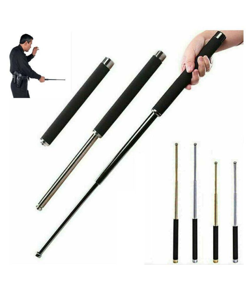 Self Defense Security Baton Telescopic Folding Metal Stick Rod Cushion Grip: Buy Online at Best Price on Snapdeal