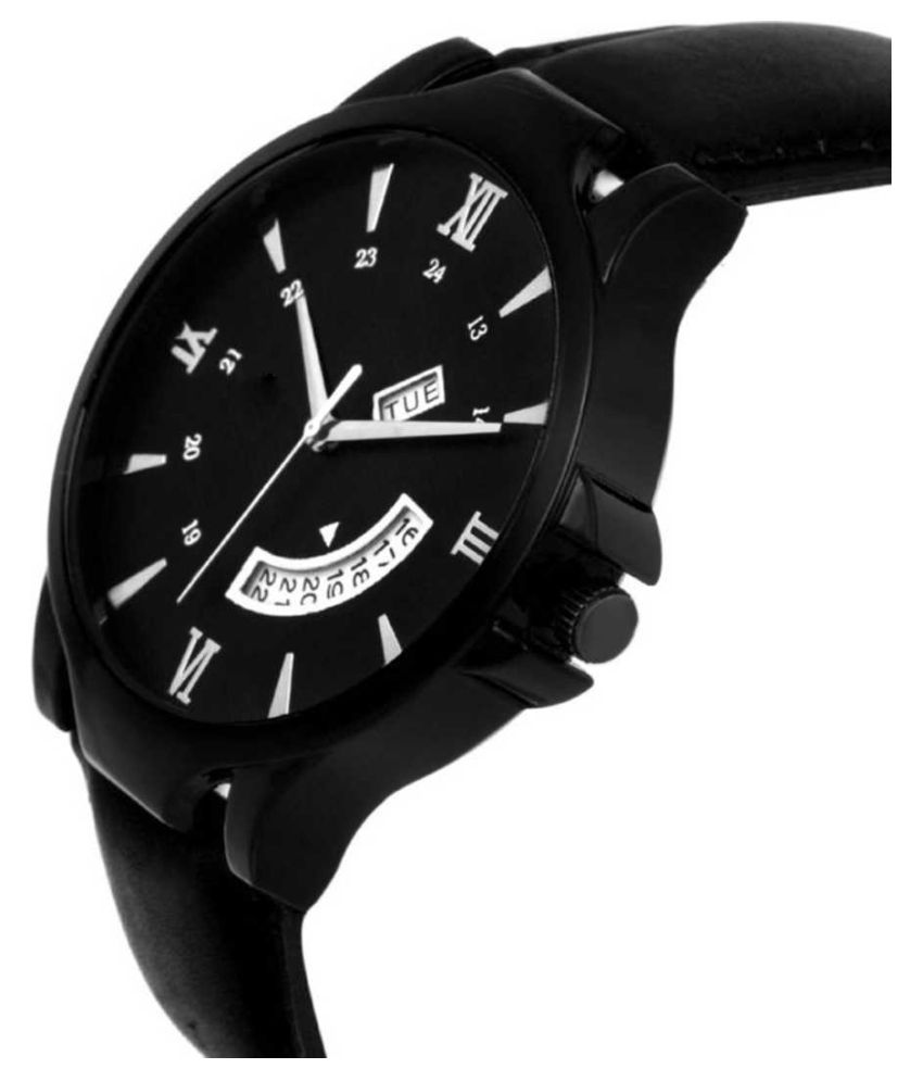 D D ENTERPRISE Black & Blue Date Day Dial New Arrival Design Watch For