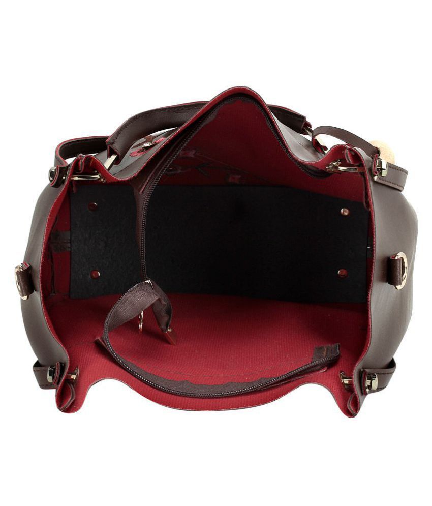 Mh Leather Product Brown P.U. Sling Bag Buy Mh Leather Product Brown