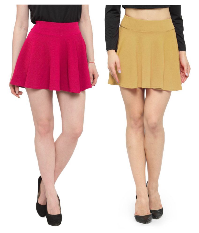     			N-Gal Cotton Skater Skirt - Multi Color
