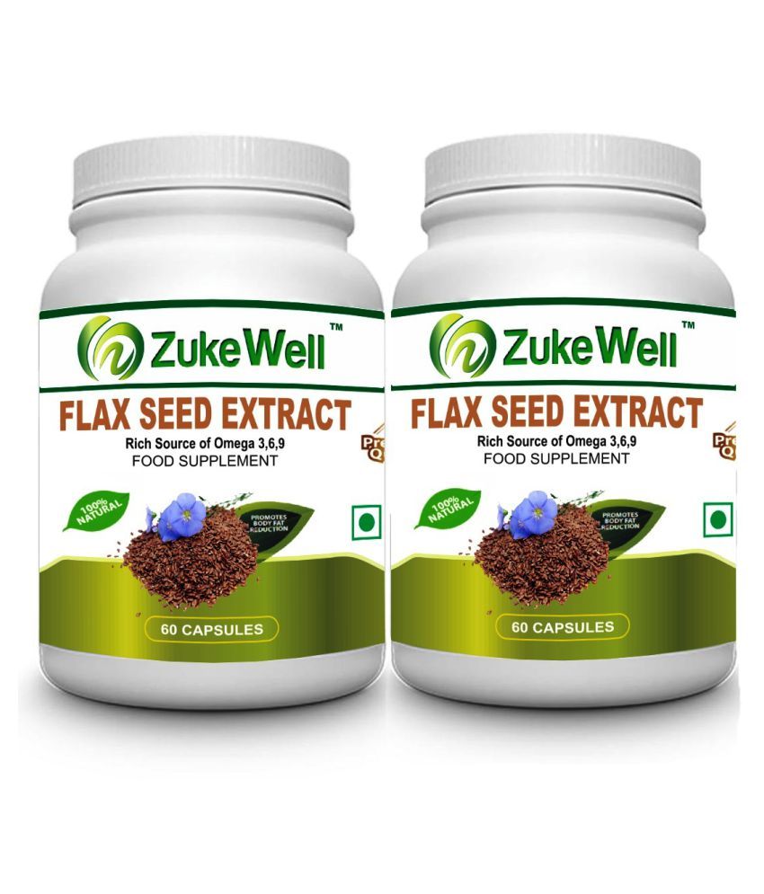 zukewell Flax Seed Extract with Omega 3 Capsule 500 mg Pack of 2 Buy