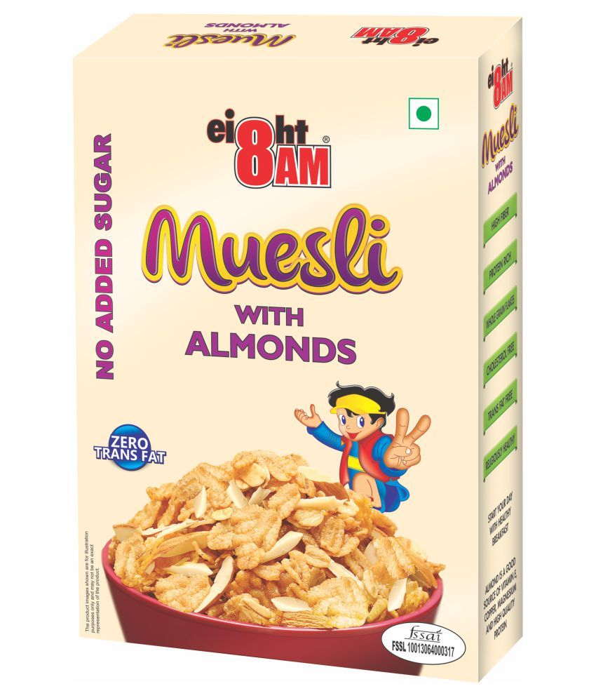 8AM Almond Sugar free Muesli 425 gm Buy 8AM Almond Sugar free Muesli