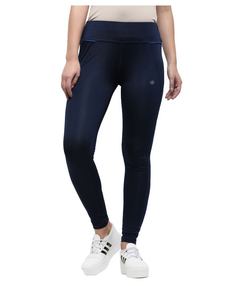 Cottinfab - Navy Cotton Blend Women's Gym Trackpants ( Pack of 1 )