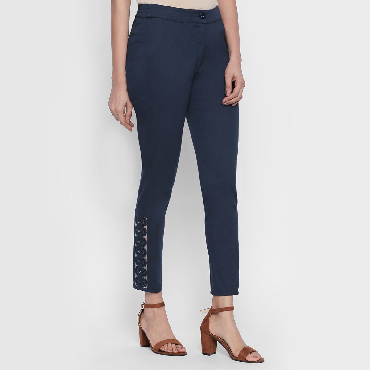 Buy NAARI Cotton Cigarette Pants Online 