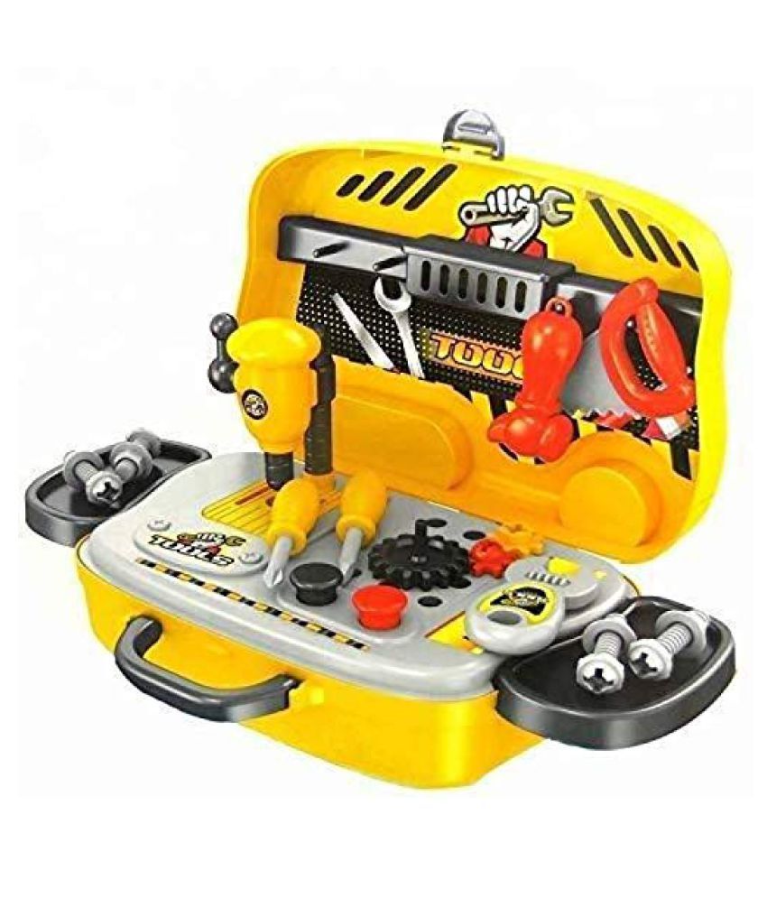 Sardar Ji Toys Tool Set Toys for Kids, Pretend Play Set Kit with Wheel ...