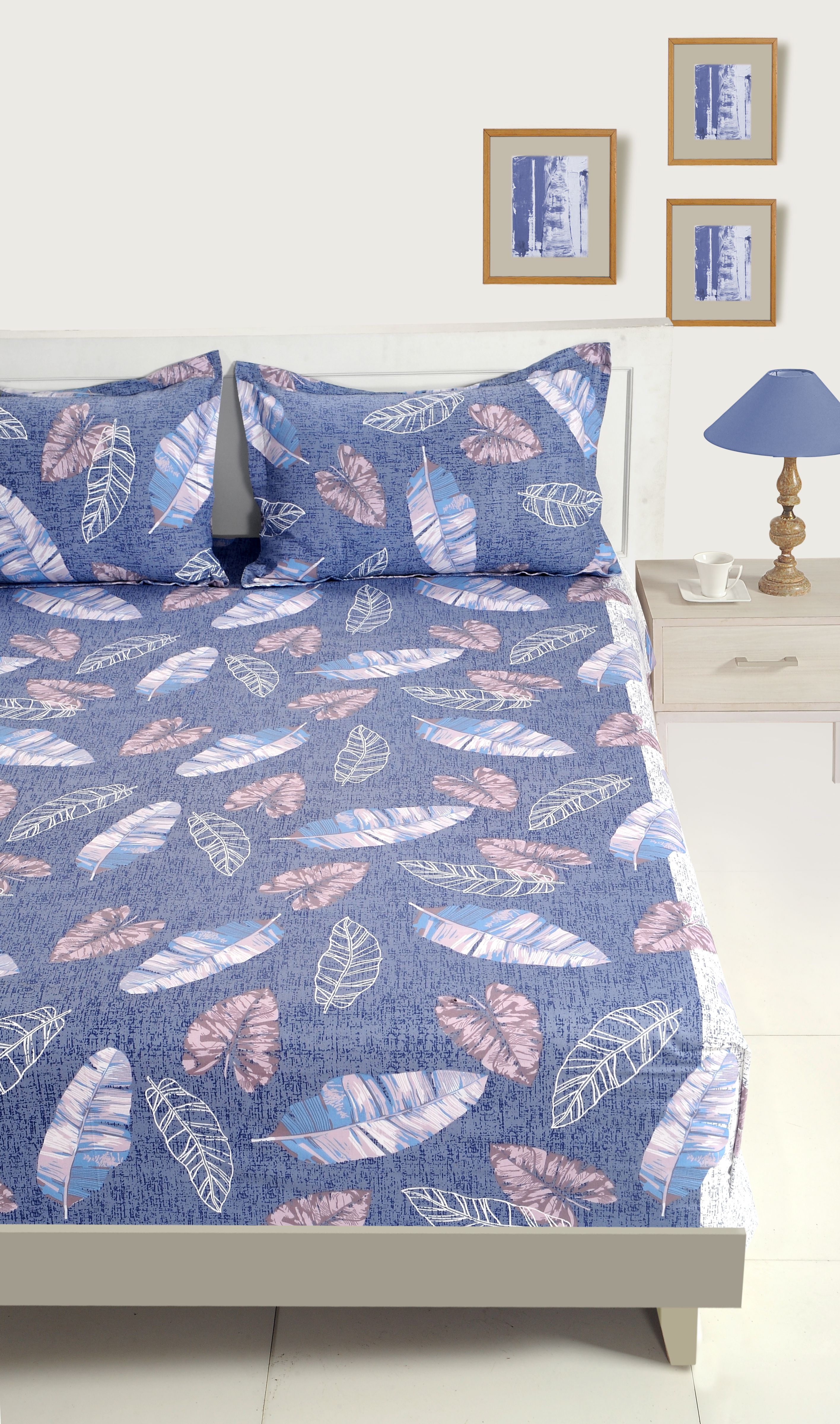 Swayam Double Cotton Turquoise Abstract Bedding Set Buy Swayam Double Cotton Turquoise