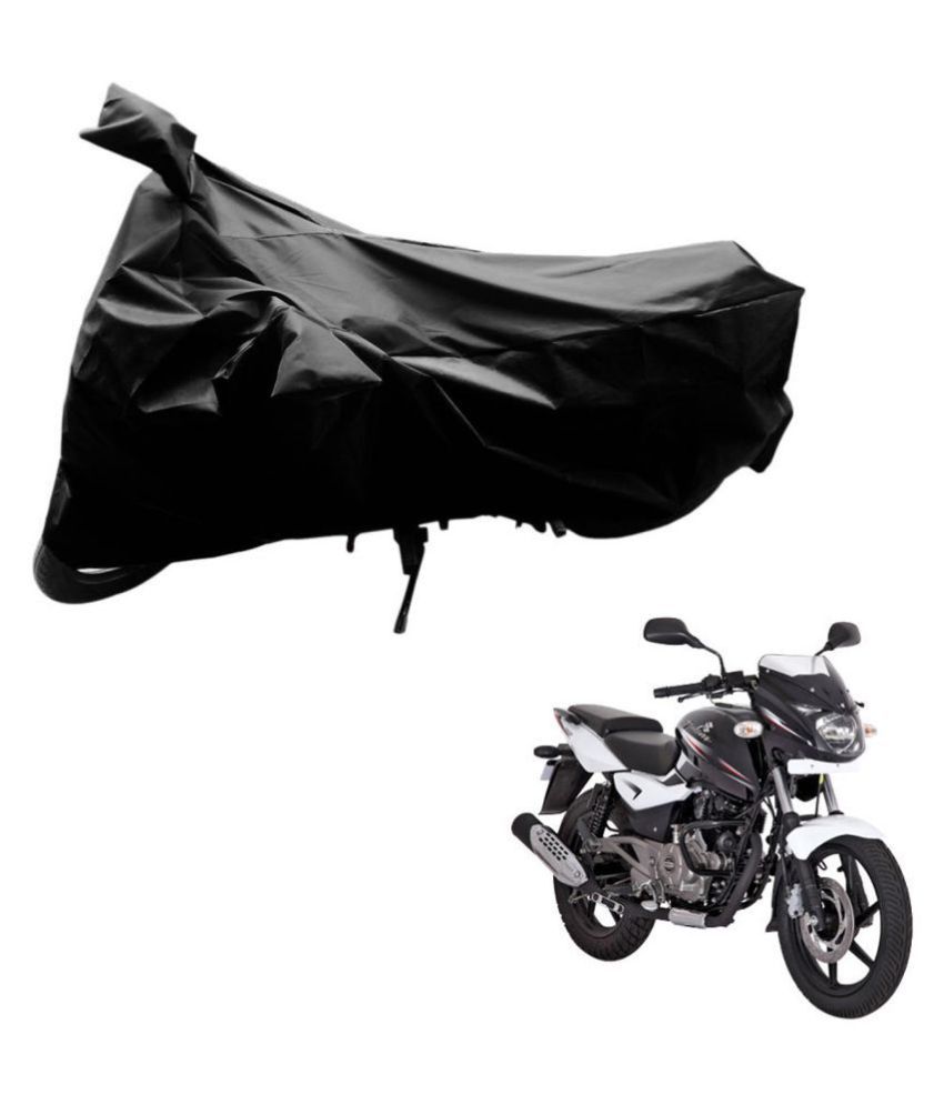     			AutoRetail Dust Proof Two Wheeler Polyster Cover for Bajaj Pulsar 180 DTS-i (Mirror Pocket, Black Color)F